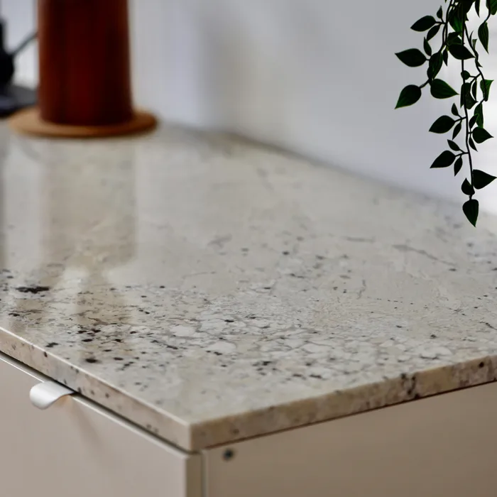 Arbeitsplatte Schneeflocken aus Granit – Bild 2