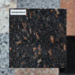 Kirschschwarze Küchen Arbeitsplatte aus Granit